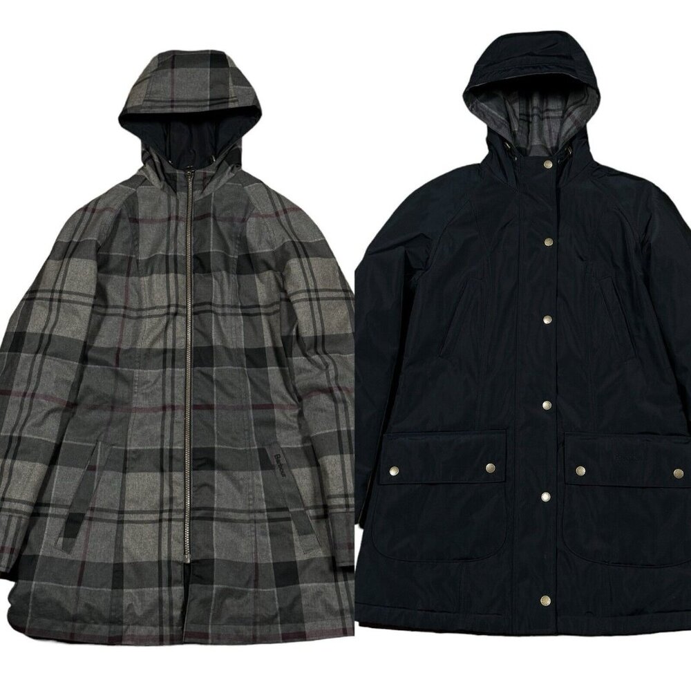 Barbour Black and Gray Women's Jackets